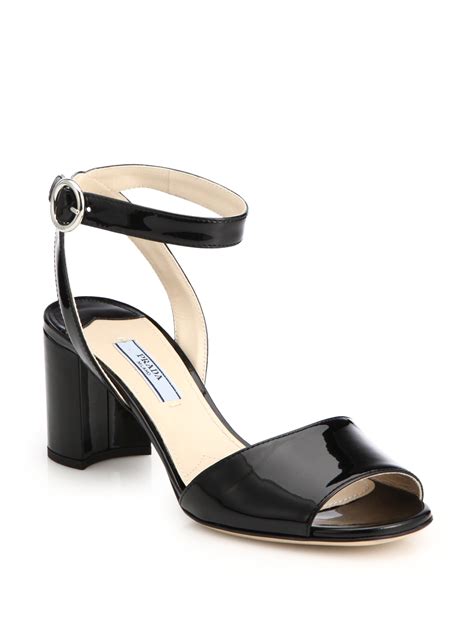 prada block sandals|Prada black sandals heels.